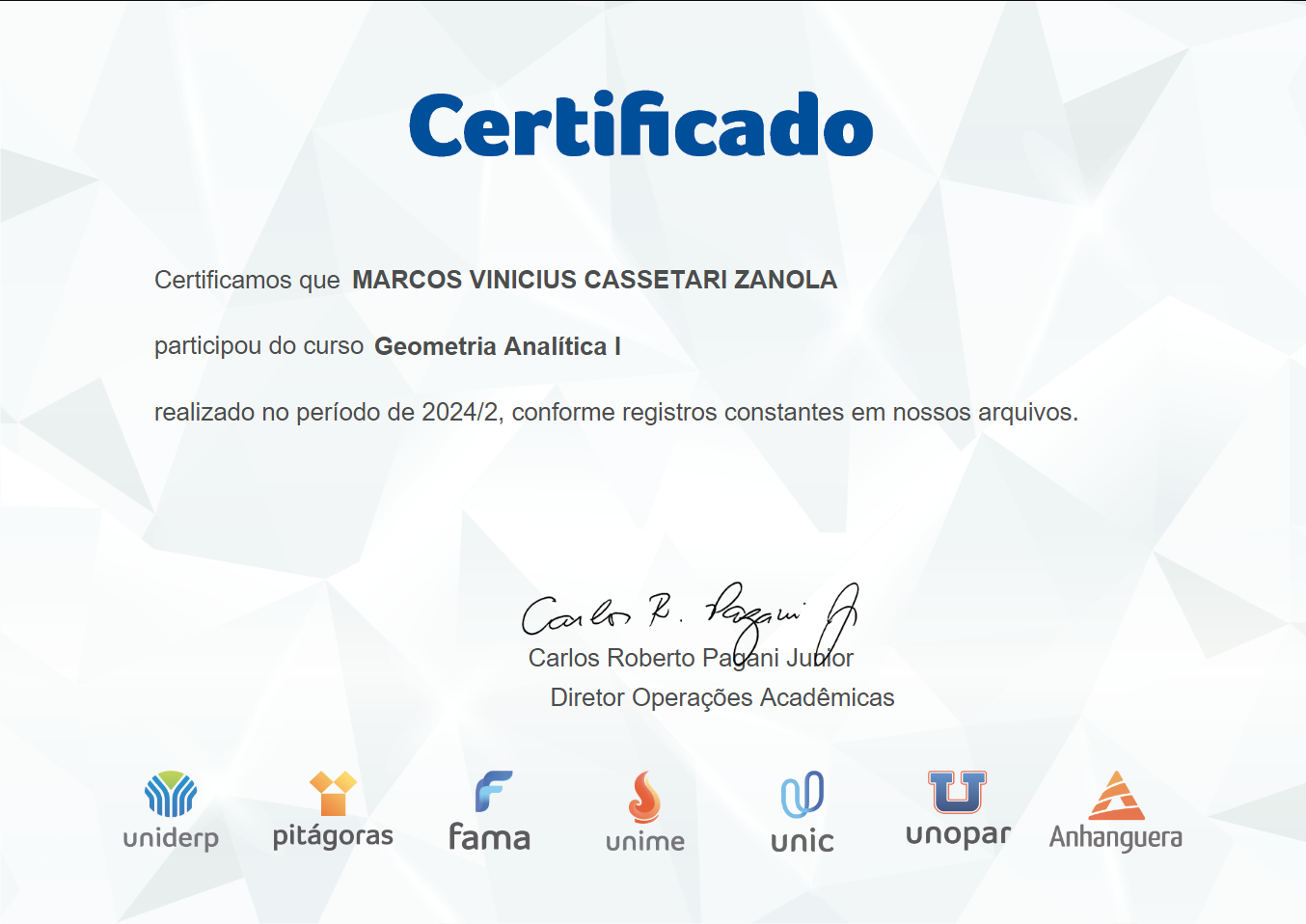 Certificado 41